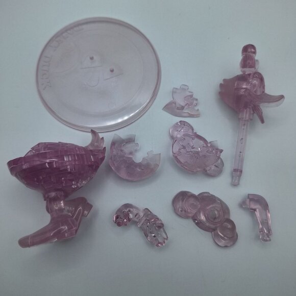 Disney Daisy Duck Crystal Puzzle 3D Stacking Pink Replacement Pieces Incomplete - Picture 1 of 8
